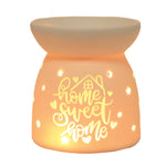 Ceramic Home Sweet Home Wax - Oil Burner | 12cm Decorative Fragrance Warmer